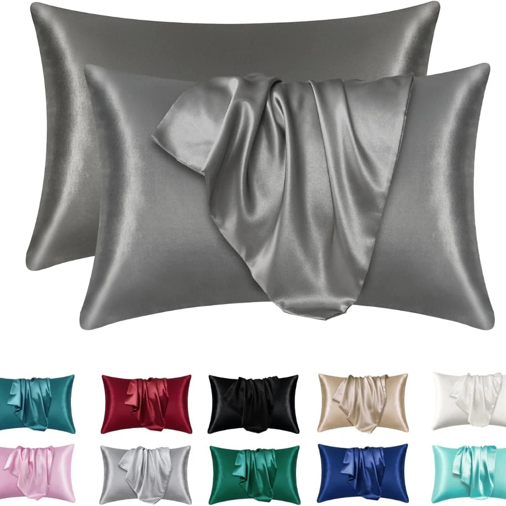 Jetnest 2pcs Satin Slik Pillowcase