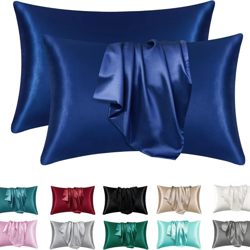 Jetnest 2pcs Satin Slik Pillowcase