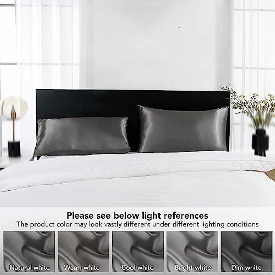 Jetnest 2pcs Satin Slik Pillowcase