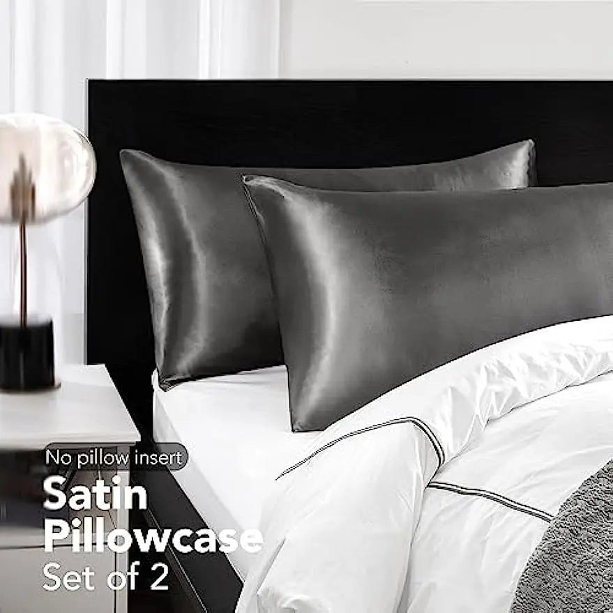 Jetnest 2pcs Satin Slik Pillowcase