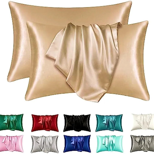 Jetnest 2pcs Satin Slik Pillowcase