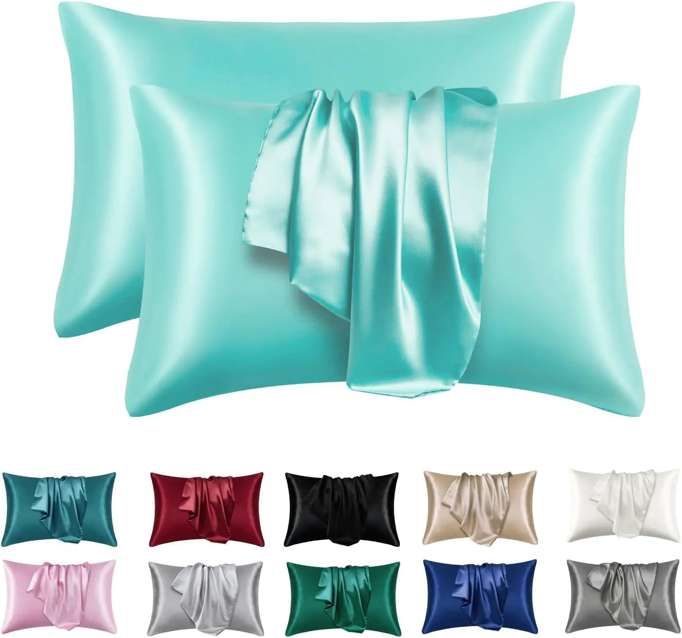 Jetnest 2pcs Satin Slik Pillowcase